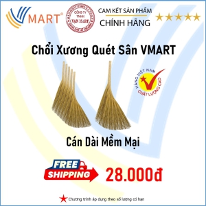 Chổi Xương/Rễ Quét Sân Cán Dài