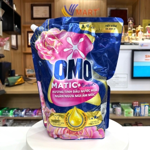 Nước Giặt OMO MATIC và Comfort Cửa Trước Hương Tinh Dầu Nước Hoa Túi 3.6kg