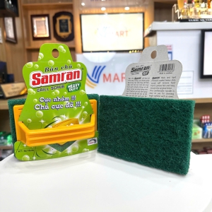 Chà Sàn Chà Nhà Vệ Sinh Chà Tường SAMRAN Miếng Chà Bằng Cước Xanh Dày 1cm, khổ lớn 10x15cm Dễ Dàng Vệ Sinh Nhà Cửa