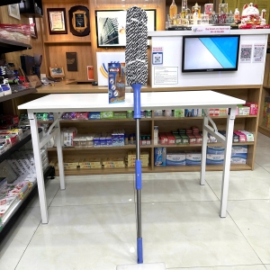 Cây Lau Nhà Vắt Tay Loại Tròn Vĩnh Lợi Thân Inox Dài 130cm Miếng Lau Dài 40cm