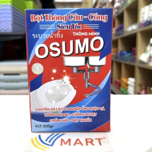 Bột Thông Cầu - Cống Siêu Tốc OSUMO 200g Chuyên Xử Lý Tắc Nghẽn Ống, Thông Nhanh, Chống Nghẹt, Chống Hôi, Diệt Khuẩn