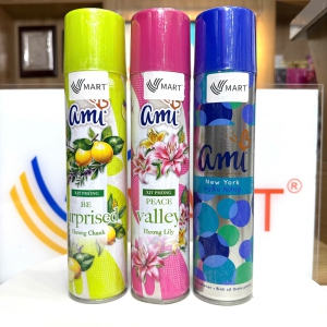 Xịt Phòng Ami Chai 280ml Đủ Mùi Hương, Khử Đi Mùi Hôi, Mùi Ẩm Mốc Lưu  Hương Sau 1 Phút Sử Dụng
