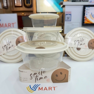 Bộ 3 Hộp Nhựa Trong Cao Cấp SMILE