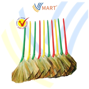 Chổi Đót Quét Nhà Cán Nhựa V-Mart Loại Dày