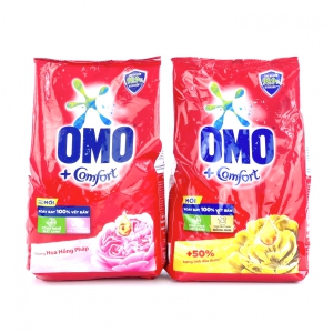 Bột giặt OMO Comfort Hương Hoa Hồng Pháp 720g 