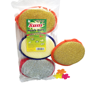 Miếng Rửa Chén Kim Tuyến Tròn Sun (3 Miếng)