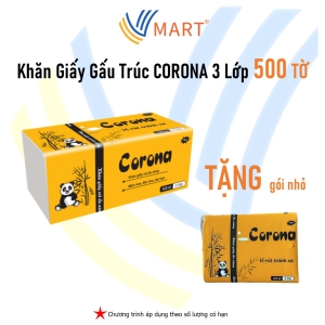 Khăn Giấy Gấu Trúc 3 Lớp 500 Tờ Tặng Kèm Gói Nhỏ Tiện Lợi