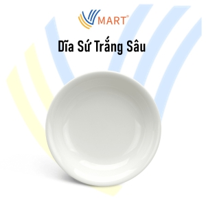 Dĩa Sứ Trắng Sâu