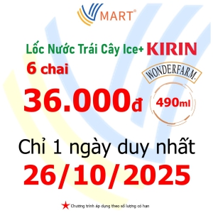 Lốc 6 Chai Nước Trái Cây Ice 490ml