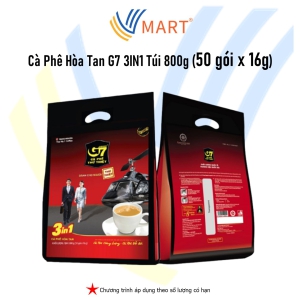 Cà Phê Hòa Tan G7 3IN1 Túi 800g (50 gói x 16g)