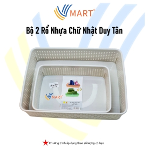 Bộ 2 Rổ Nhựa Duy Tân Hình Chữ Nhật