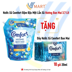 Nước Xả Comfort Đậm Đặc Một Lần Xả Hương Ban Mai 3.7 Lít