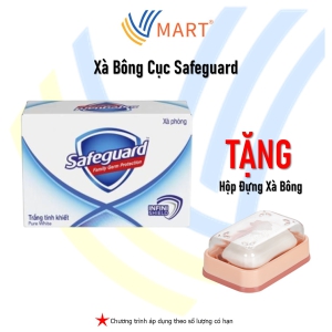 Safeguard Xà Bông Cục 130g Thảo Mộc Thơm Mát Tặng Kèm Hộp Đựng Tiện Lợi