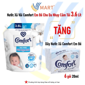 Nước Xả Vải Comfort Em Bé Cho Da Nhạy Cảm Túi 3.6 Lít