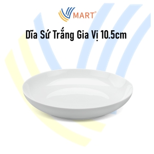 Dĩa Sứ Trắng Gia Vị 10.5cm