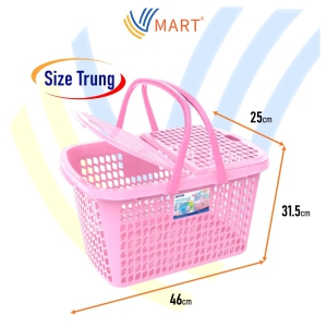 Giỏ Nắp Duy Tân Size Trung 46x31.5x25cm