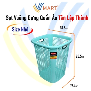 Sọt Vuông Đựng Quần Áo Tân Lập Thành Size Nhỏ (28x19x28cm)