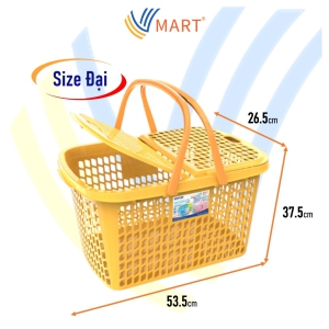 Giỏ Nắp Duy Tân Size Đại (53.5x37.5x26.5cm)