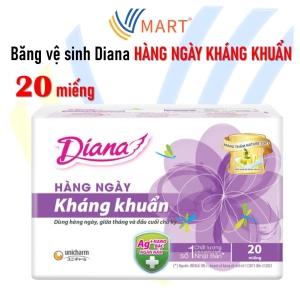 Băng vệ sinh Diana HÀNG NGÀY KHÁNG KHUẨN 20 miéng
