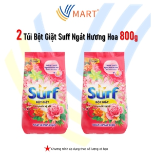 Combo 2 Túi Bột Giặt Surf Ngát Hương Hoa Túi 800g