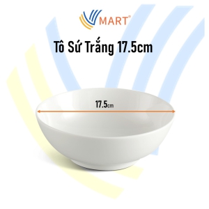 Tô Sứ Trắng 17.5cm