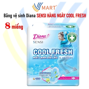 Băng vệ sinh Diana SENSI HÀNG NGÀY COOL FRESH 8 miếng