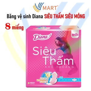 Băng vệ sinh Diana SIÊU THẤM SIÊU MỎNG 8 miếng