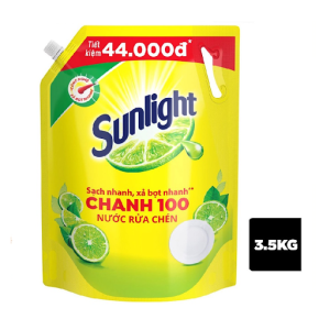 Nước Rữa Chén Sunlight Chanh 100 Túi 3,5kg