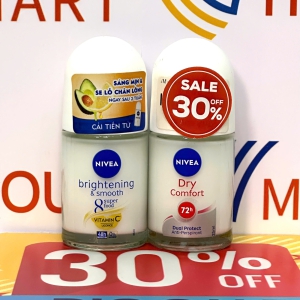 Lăn Khử Mùi Nữ NIVEA Dưỡng Sáng 50ml, Mờ Thâm Và Se Khít Lỗ Chân Lông