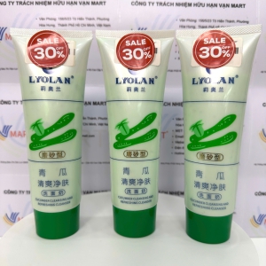 Sữa Rửa Mặt Dưa Leo Lyolan 120g, Làm Sạch Nhẹ Nhàng, Dưỡng Da Trắng Sáng Tự Nhiên